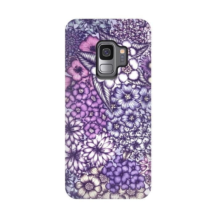 Galaxy S9 StrongFit Faded Blossoms by ECMazur 