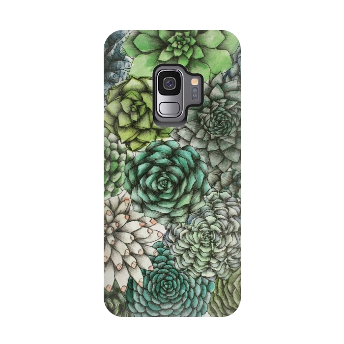 Galaxy S9 StrongFit An Assortment of Succulents by ECMazur 