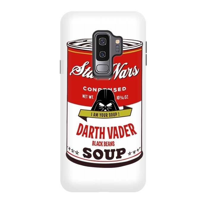 Galaxy S9 plus StrongFit Star Wars Campbells Soup Vader by Alisterny