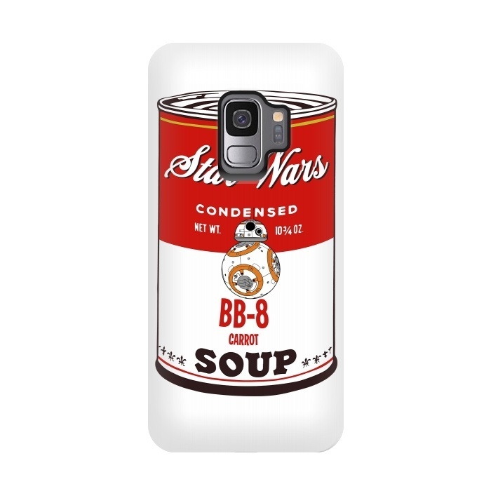 Galaxy S9 StrongFit Star Wars Campbells Soup BB-8 by Alisterny
