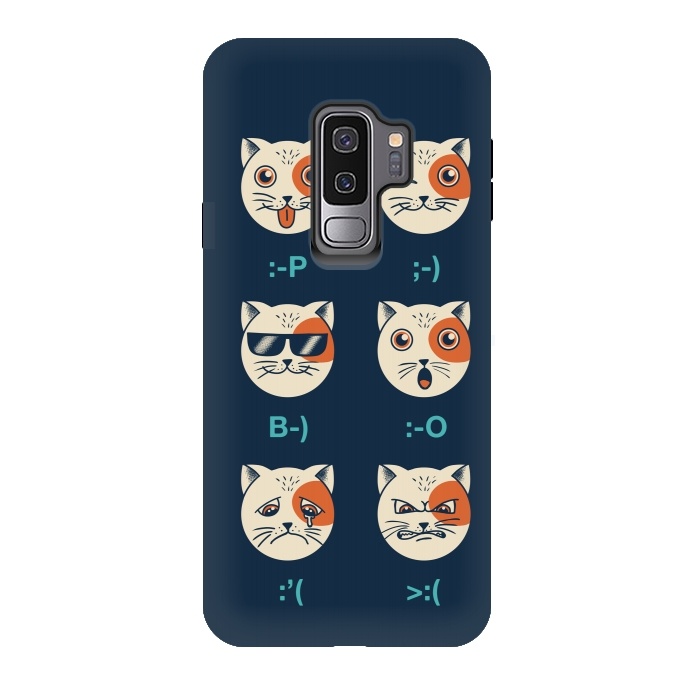 Galaxy S9 plus StrongFit Cat Emoticon by Coffee Man