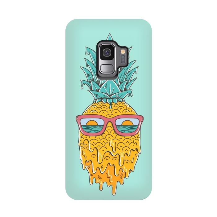 Galaxy S9 StrongFit Pineapple Summer Blue by Coffee Man