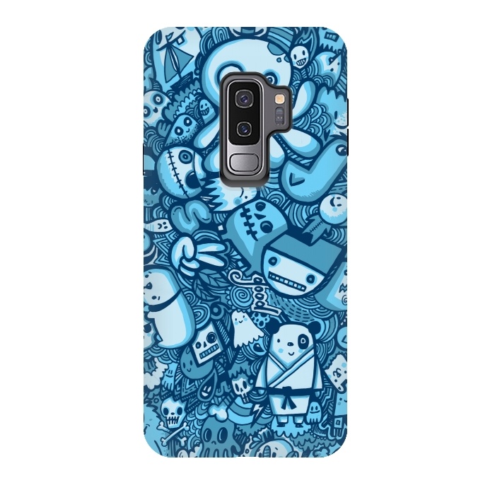Galaxy S9 plus StrongFit Raindrops and Doodles by Wotto