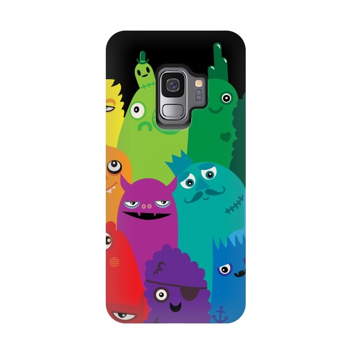 Galaxy S9 StrongFit Phone full of Monsters by Wotto