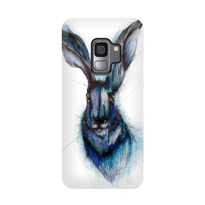 Galaxy S9 StrongFit Blue Hare by ECMazur 