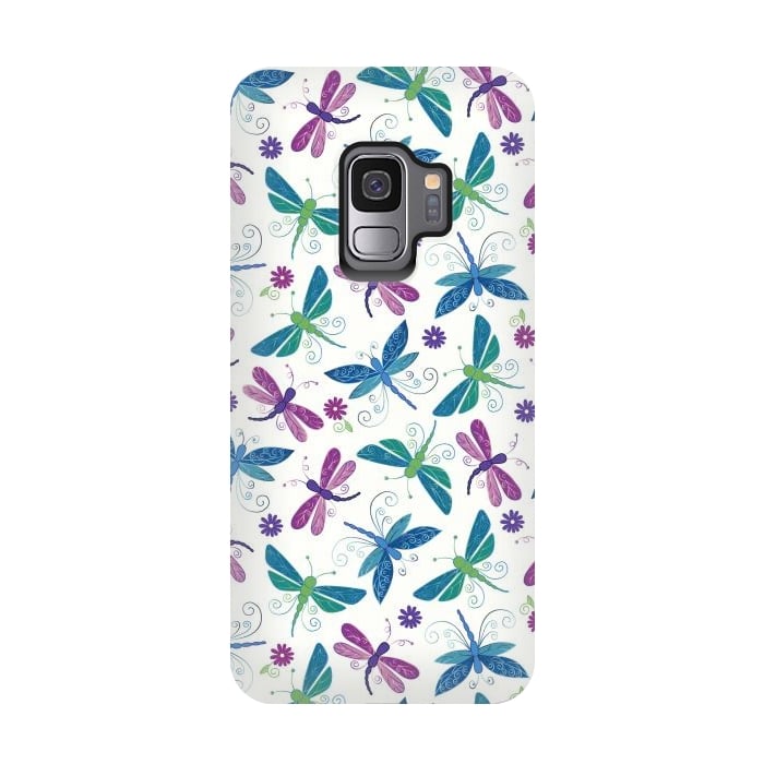 Galaxy S9 StrongFit Dragonflies by TracyLucy Designs
