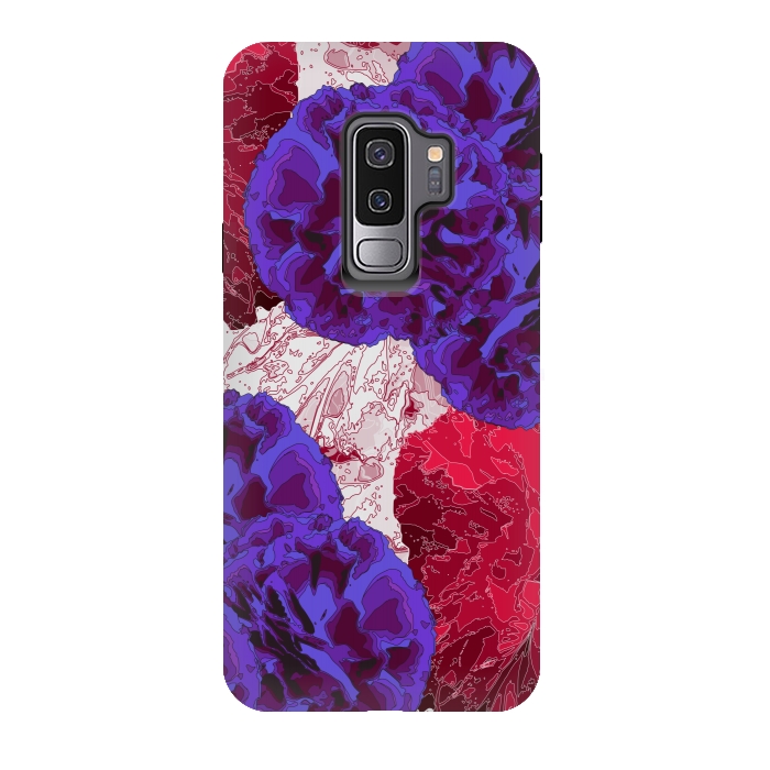 Galaxy S9 plus StrongFit Outlined Flowers by Zala Farah