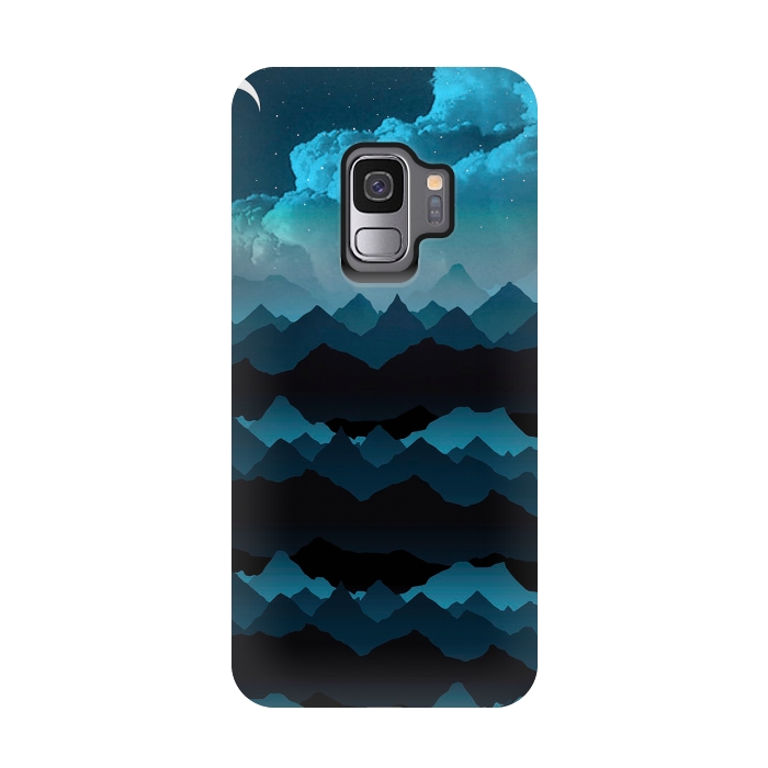 Galaxy S9 StrongFit Midnight Blue by Elizabeth Dioquinto