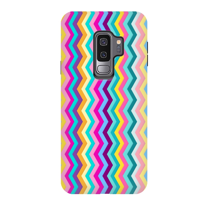 Galaxy S9 plus StrongFit Zigzag by Elizabeth Dioquinto