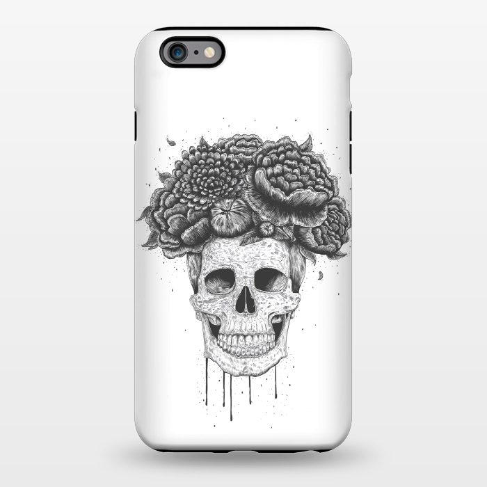 iPhone 6/6s plus StrongFit Skull with flowers by kodamorkovkart