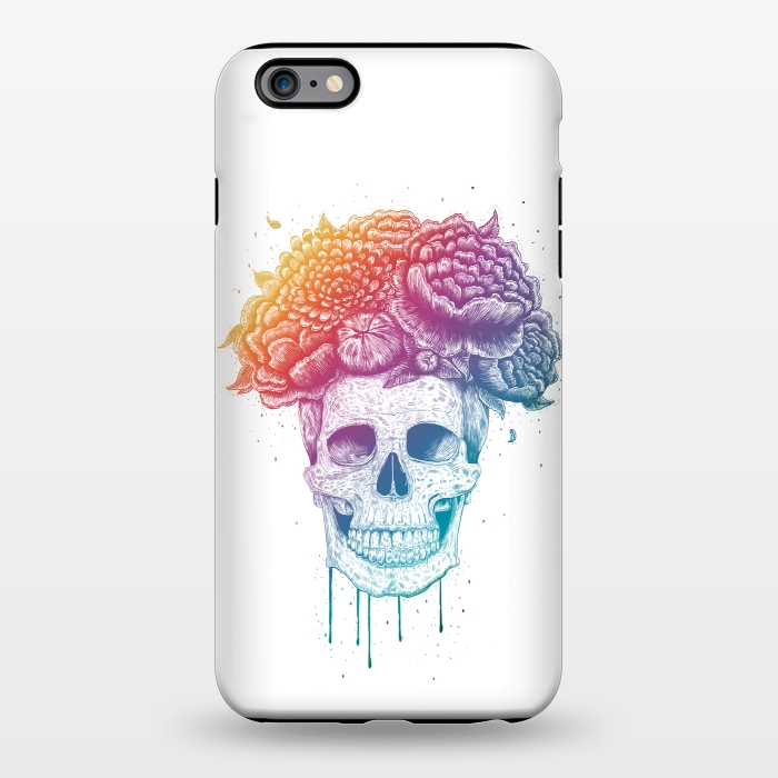 iPhone 6/6s plus StrongFit Colorful skull with flowers by kodamorkovkart