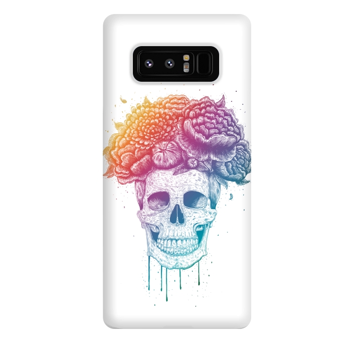 Galaxy Note 8 StrongFit Colorful skull with flowers by kodamorkovkart