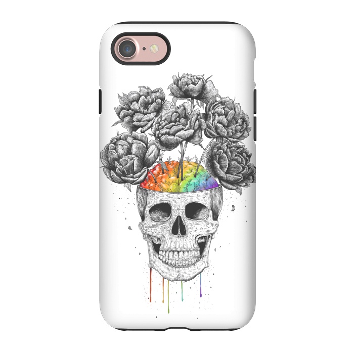 iPhone 7 StrongFit Skull with rainbow brains by kodamorkovkart