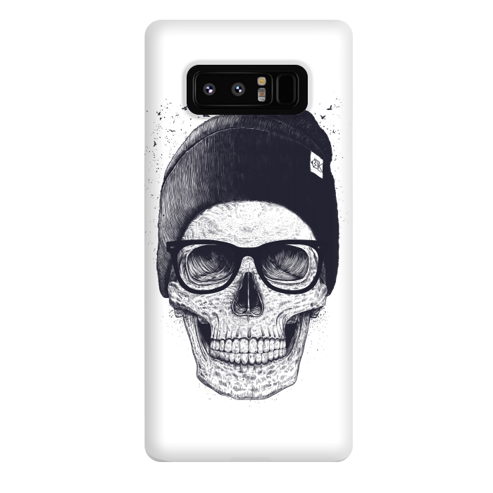 Galaxy Note 8 StrongFit Black skull in hat by kodamorkovkart