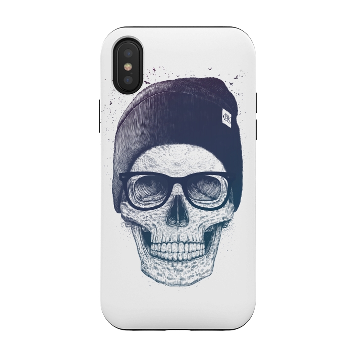 iPhone Xs / X StrongFit Colorful skull in hat by kodamorkovkart