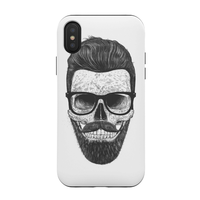 iPhone Xs / X StrongFit Hipster skull by kodamorkovkart