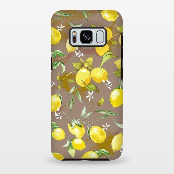 Galaxy S8 plus StrongFit Watercolor Lemon Pattern II by Bledi