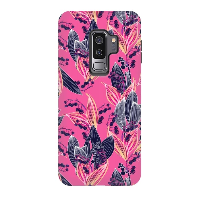 Galaxy S9 plus StrongFit Acidic Floral by Victoria Krupp-Rombalski