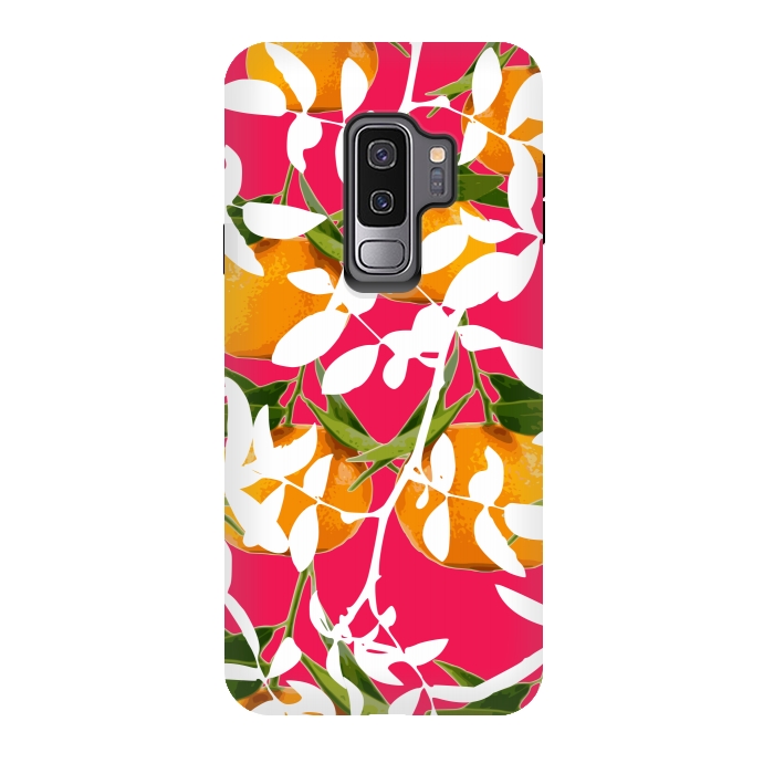 Galaxy S9 plus StrongFit Hiding Mandarins (Pink) by Zala Farah