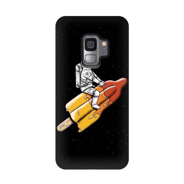 Galaxy S9 StrongFit Astronaut Melted Rocket by Coffee Man