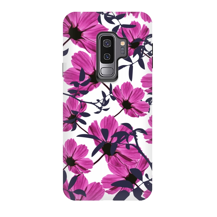 Galaxy S9 plus StrongFit Floral Explorers  (White)  by Zala Farah