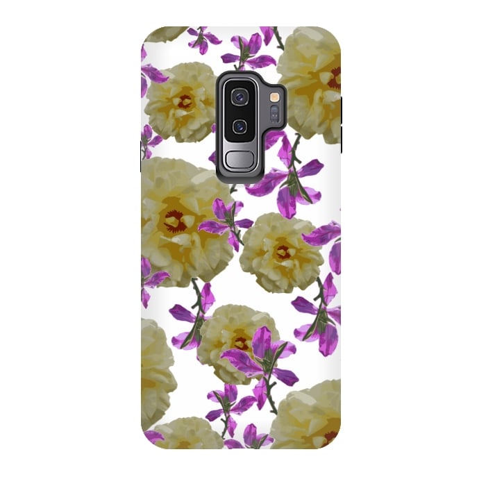 Galaxy S9 plus StrongFit Flowers + Purple Vines by Zala Farah