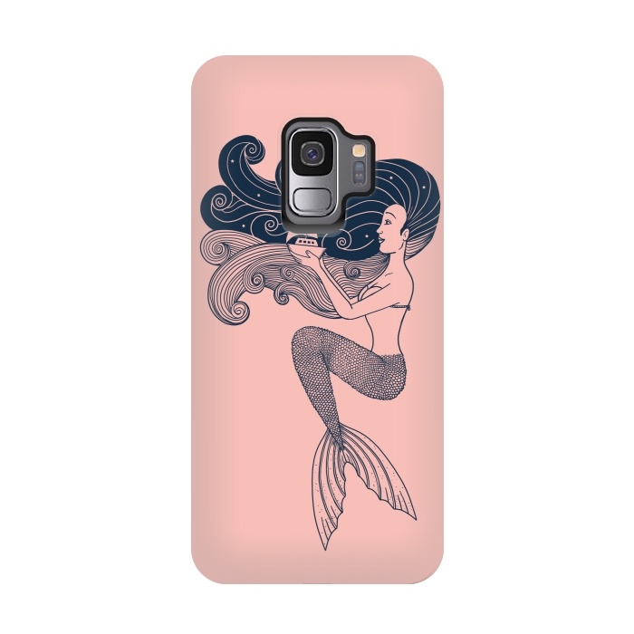 Galaxy S9 StrongFit Mermaid Rose by Coffee Man