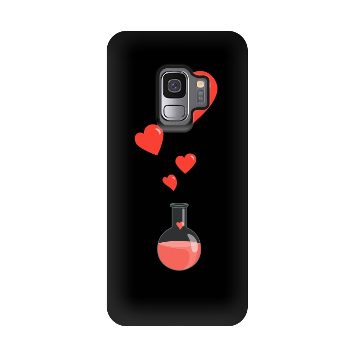 Galaxy S9 StrongFit Flask Of Hearts Love Chemistry by Boriana Giormova