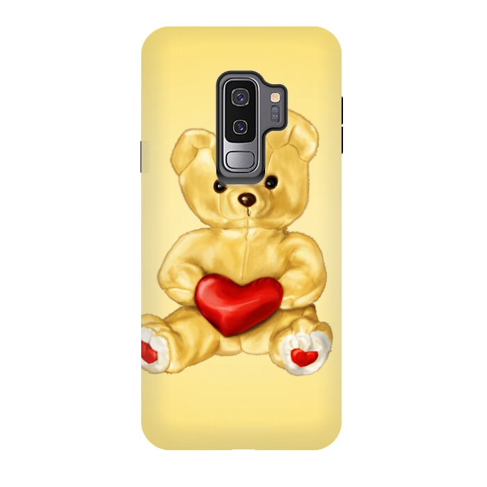 Galaxy S9 plus StrongFit Cute Teddy Bear Hypnotist With Heart by Boriana Giormova