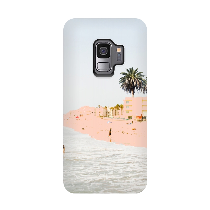 Galaxy S9 StrongFit Pink Beach by Uma Prabhakar Gokhale