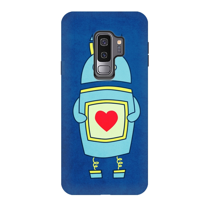 Galaxy S9 plus StrongFit Clumsy Cute Robot With Heart by Boriana Giormova