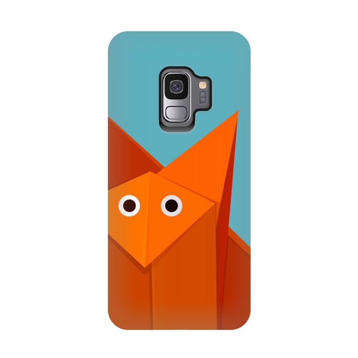 Galaxy S9 StrongFit Cute Origami Fox by Boriana Giormova