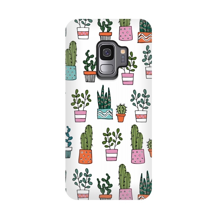 Galaxy S9 StrongFit cacti in pots 2 by Laura Grant