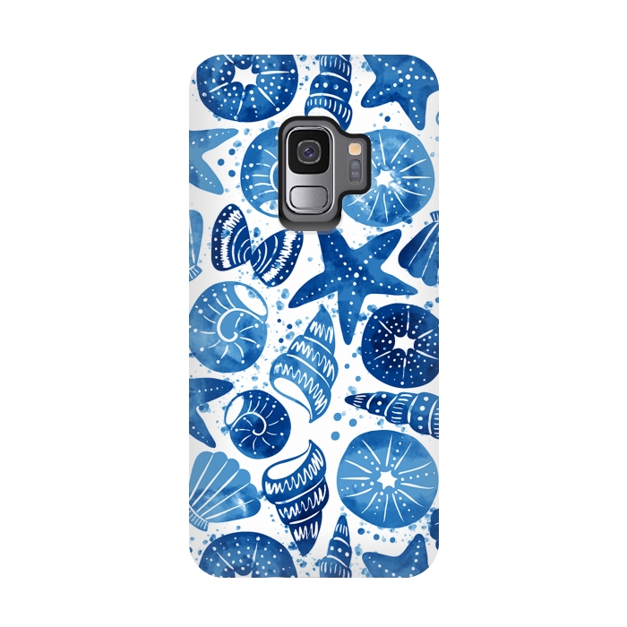 Galaxy S9 StrongFit sea shells by Laura Grant