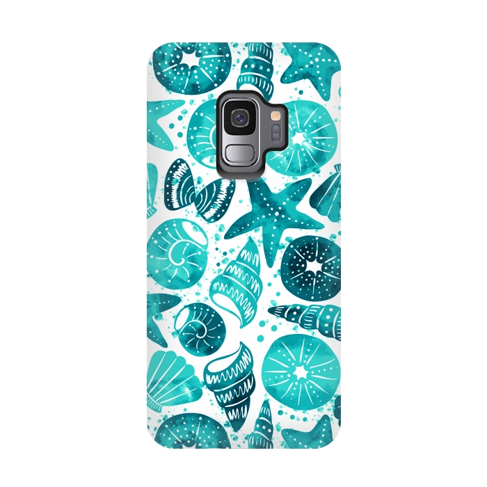 Galaxy S9 StrongFit sea shells 2 by Laura Grant