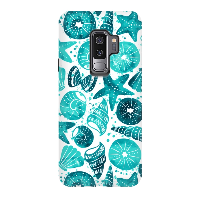 Galaxy S9 plus StrongFit sea shells 2 by Laura Grant