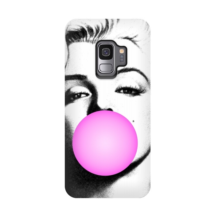 Galaxy S9 StrongFit Marilyn Chewing Gum Bubble by Mitxel Gonzalez