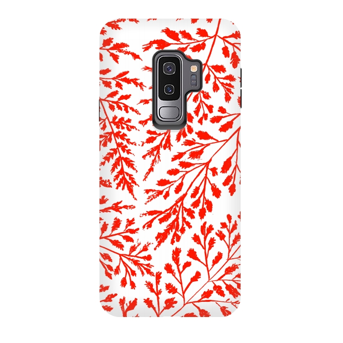 Galaxy S9 plus StrongFit Foliage Red by Caitlin Workman