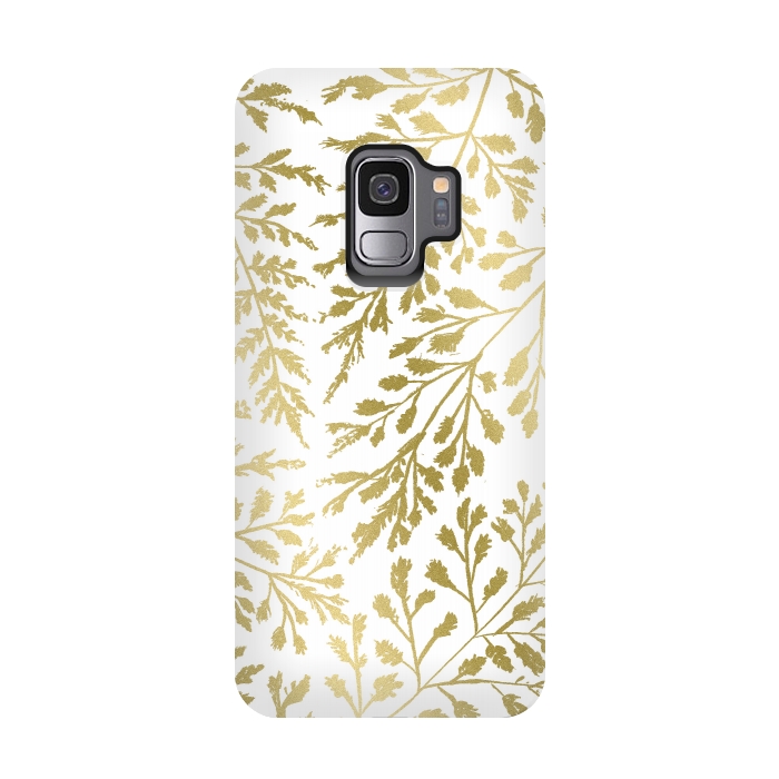 Galaxy S9 StrongFit Foliage Gold by Caitlin Workman