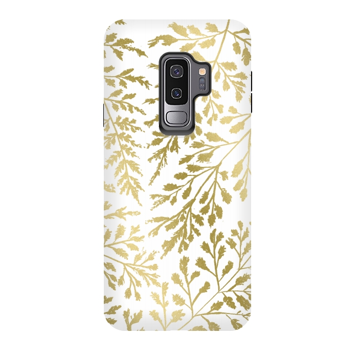 Galaxy S9 plus StrongFit Foliage Gold by Caitlin Workman