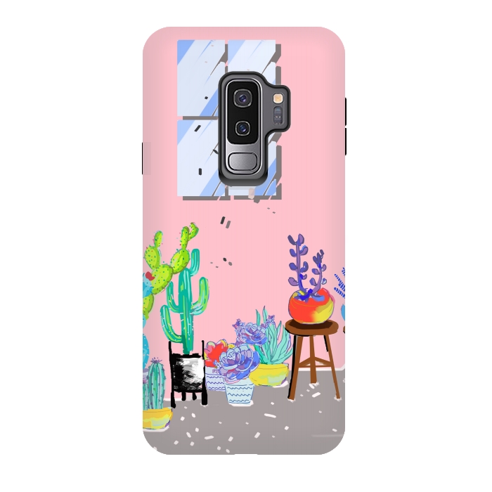 Galaxy S9 plus StrongFit cactus garden by MUKTA LATA BARUA