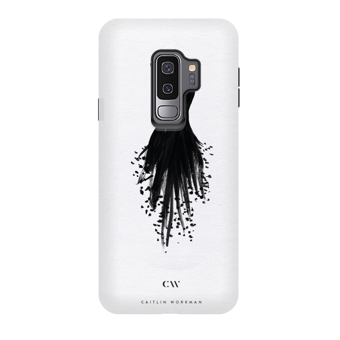 Galaxy S9 plus StrongFit Little Black Fringe Dress by Caitlin Workman