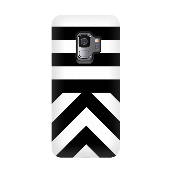 Galaxy S9 StrongFit Black Stripes by Caitlin Workman