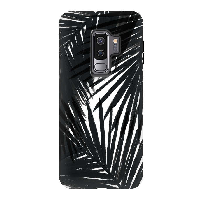 Galaxy S9 plus StrongFit Black Palms by Caitlin Workman