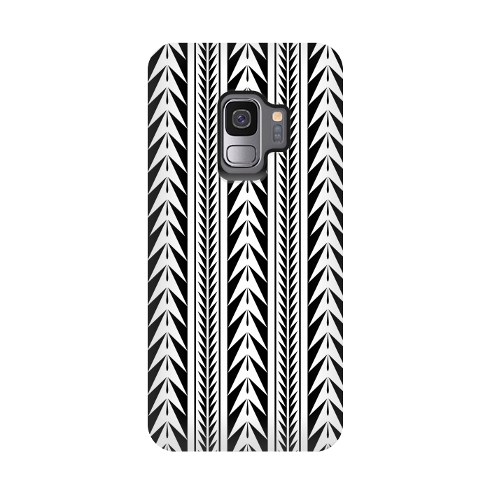 Galaxy S9 StrongFit Edgy Black Stripes by Caitlin Workman