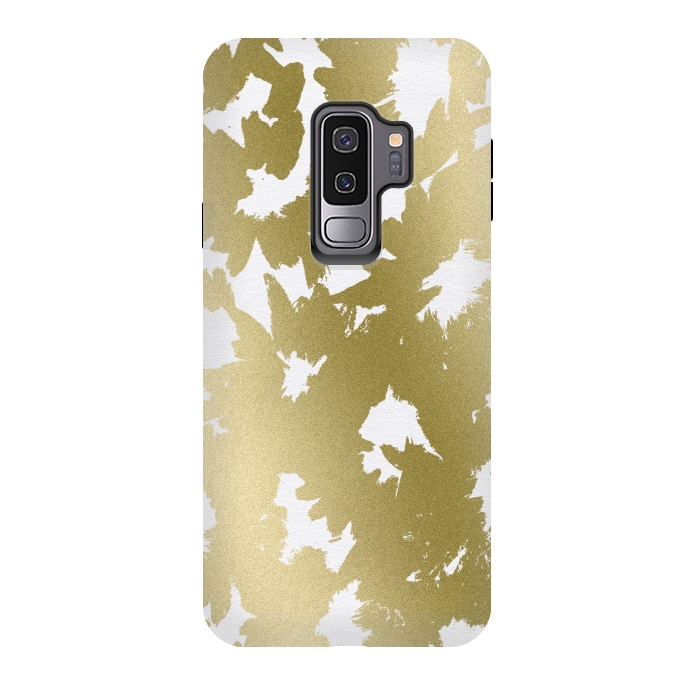 Galaxy S9 plus StrongFit Gold Floral by Caitlin Workman
