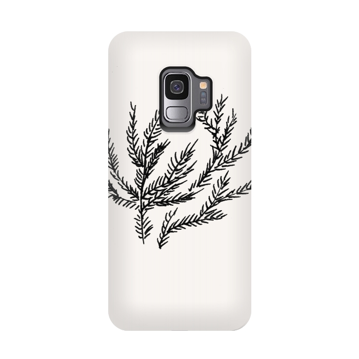 Galaxy S9 StrongFit Summer Coral Fern by Caitlin Workman
