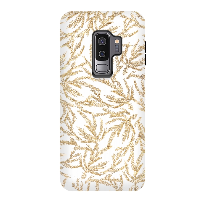Galaxy S9 plus StrongFit Gold Ferns by Caitlin Workman