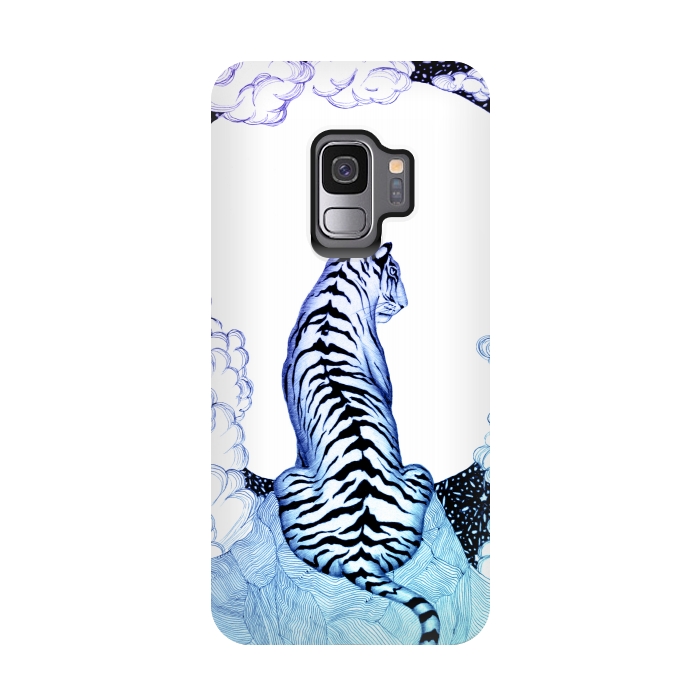 Galaxy S9 StrongFit Ombre Tiger Moon by ECMazur 