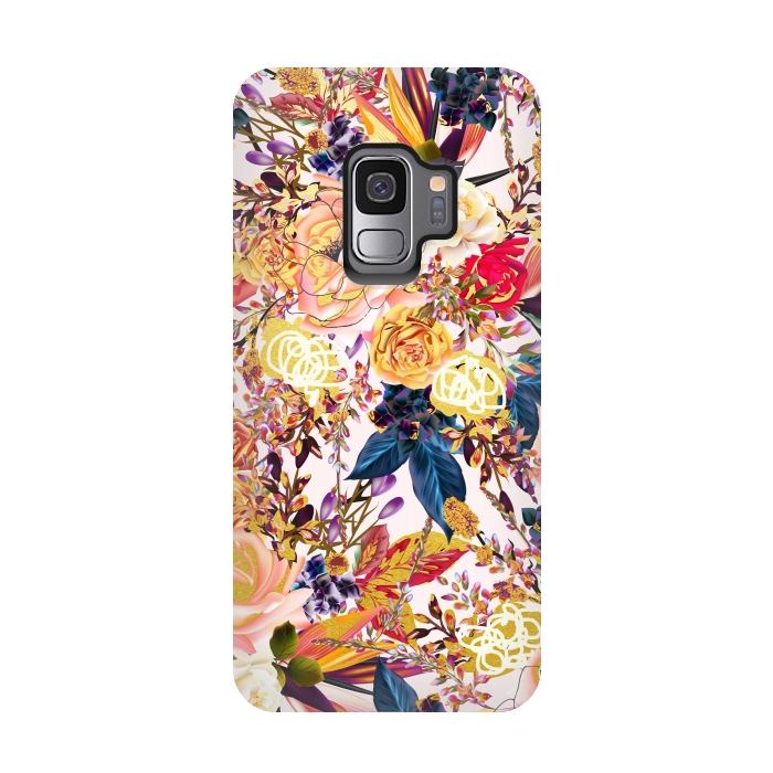 Galaxy S9 StrongFit Rustic Floral by Uma Prabhakar Gokhale